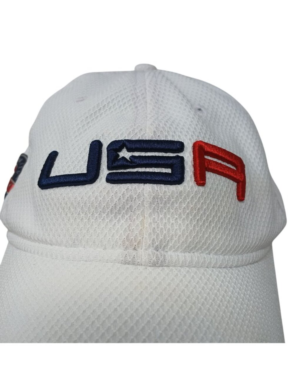 New Era Golf USA 2016 Ryder Cup Adjustable White Hat Embroidered Patches #D5 - Picture 10 of 13